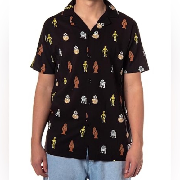 Star Wars Other - Star Wars Black and Yellow Casual Button Down Shirt